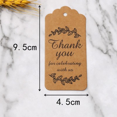 广东佛山厂家专业定制thangk you牛皮纸吊牌单色印刷异形吊牌定做图4
