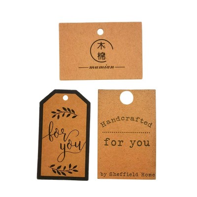 加工定制彩色吊牌印刷制作女装内衣围巾毛绒公仔服装包装异形吊牌图2