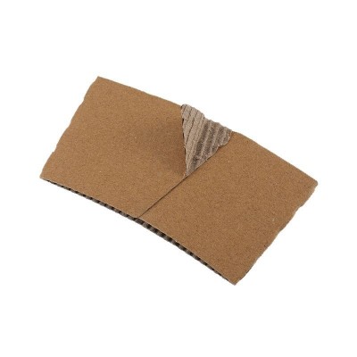 一次性牛皮纸瓦楞杯套隔热防烫现货加厚奶茶咖啡纸套杯托logo批发图3