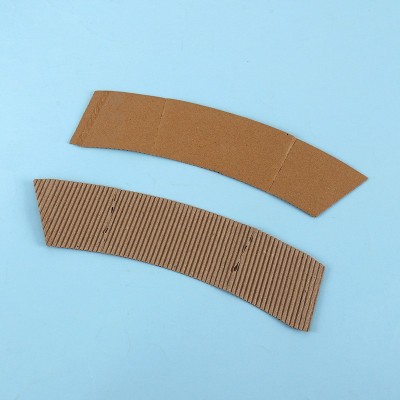 一次性牛皮纸瓦楞杯套隔热防烫现货加厚奶茶咖啡纸套杯托logo批发图2