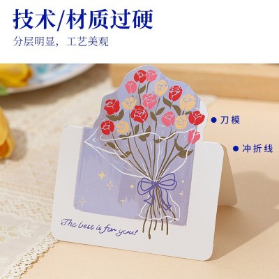 卡头定制 印刷异形卡 对折定做捏捏饰品包装小卡出卡打包材料卡背图3