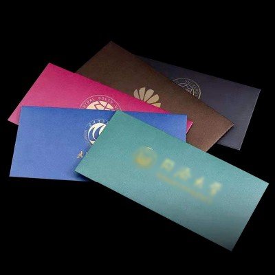 商业信封袋 创意珠光商务邀请函信封烫金logo加厚复古牛皮纸里纸图4