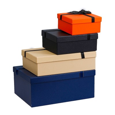 高档天地盖礼盒定制大号橙色礼品盒加logo硬盒企业茶叶包装盒订做图2