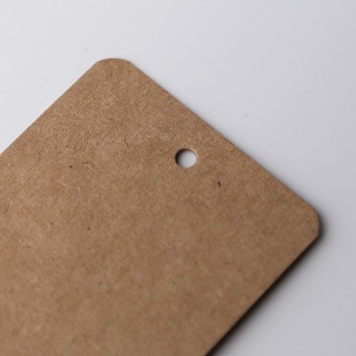 空白牛皮纸吊牌现货设计印刷黑卡衣服吊牌定制高级感女装吊卡定做图5