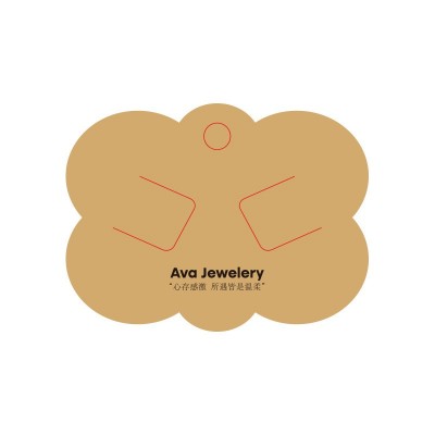 耳环牛皮纸定制凹凸烫金饰品卡耳钉发夹手链胸针高档卡DIY配件图5