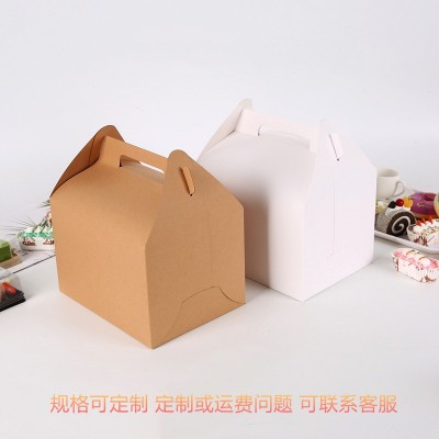 手提大号西点盒烘焙包装雪花酥礼品盒蛋黄酥饼干外卖打包盒可定图3