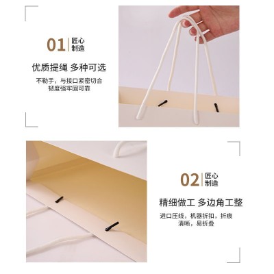 手提袋定制纸袋定做企业包装袋服装店袋子广告礼袋白卡纸袋定制图2