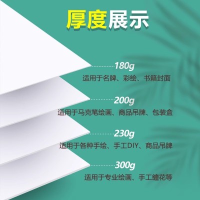 荷兰卡纸白卡纸厚硬儿童画画纸8k白纸卡纸4开4K马克笔专用硬卡纸图2