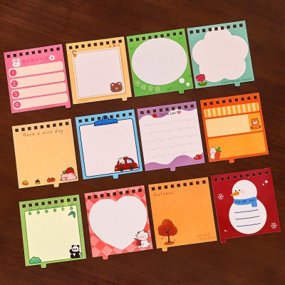 卡通熊猫烫金台历创意励志文字桌面小摆件月历学生礼品2025年日历图3