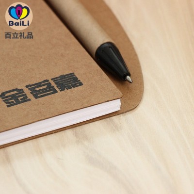 定制线圈笔记本商务企业礼品A4A6A5A6活页牛皮纸螺旋yo 线圈本带笔图4