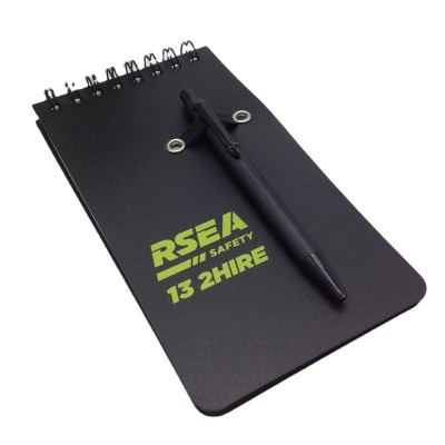 厂家现货上翻带笔迷你口袋小本子防水小巧随身黑色PPa7线圈笔记本图4