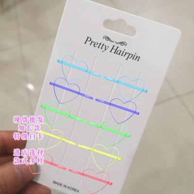 头饰品BB边夹卡纸 一字夹纸卡 布艺儿童小卡夹蝴蝶结发带包装卡纸图5