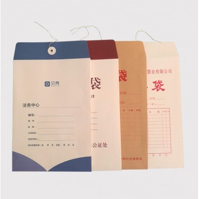 定制企业办公中式西式信封信纸装发票袋彩色牛皮纸信封文件袋印刷图2