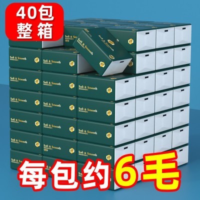 40包纸巾抽纸代发家用整箱跨境批发实惠装木浆卫生纸面巾纸餐巾纸图2