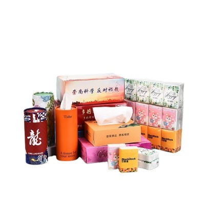 抽纸定制logo广告盒装原木餐巾纸餐饮小包手帕纸车载抽筒纸巾定做图5