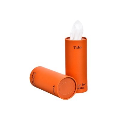 车载纸巾筒定制批发纯色纸巾筒原木浆餐饮4s店餐巾纸圆筒抽纸定做图4