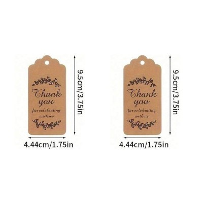 跨境卡片牛皮色感谢吊卡挂牌挂饰吊牌thank you节日祝福礼品贺卡图5