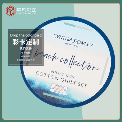 鞋帽服装家纺玩具标切牛皮卡头 对折纸卡彩卡印刷服装吸塑卡片图3