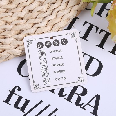 吊牌设计男女装童装商标挂牌服装吊牌内衣白卡纸吊卡卡牌图2