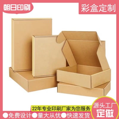 双面彩色飞机盒亚马逊跨境电商快递盒拉链免胶易撕拉纸箱