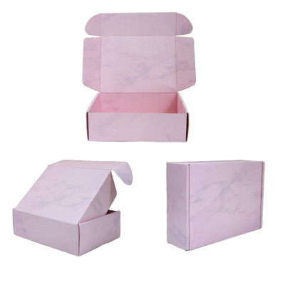 双面彩色飞机盒亚马逊跨境电商快递盒拉链免胶易撕拉纸箱图2