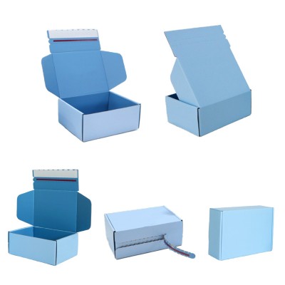 双面彩色飞机盒亚马逊跨境电商快递盒拉链免胶易撕拉纸箱图3