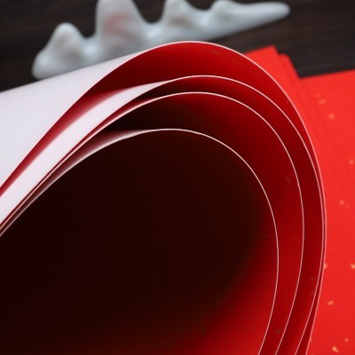 万年红宣纸书法卡纸洒金卡纸作品纸生辰八字红纸婚书手写纸红色纸