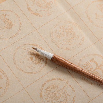 粉彩瓦当方格四尺对开宣纸书法作品纸20格28格40格56格毛笔书法纸图4