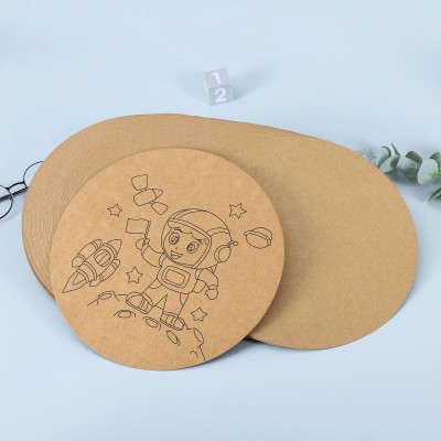 圆形黑白色牛皮卡纸多种规格绘画卡纸儿童美术彩铅250g硬厚纸现货图3