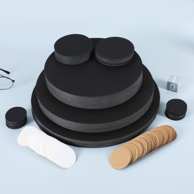 圆形黑白色牛皮卡纸多种规格绘画卡纸儿童美术彩铅250g硬厚纸现货图4