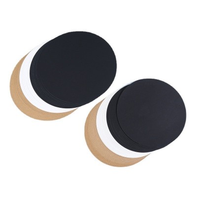 圆形黑白色牛皮卡纸多种规格绘画卡纸儿童美术彩铅250g硬厚纸现货图5