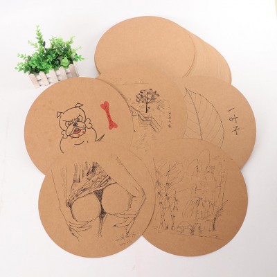 圆形牛皮纸黑白卡纸绘画美术素描硬厚卡纸25cm29/30/33/36/38现货图2