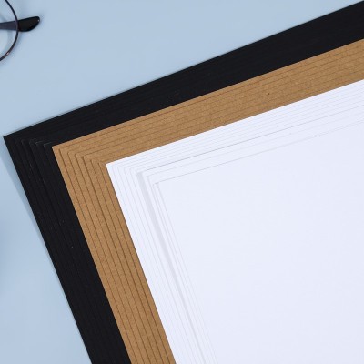 现货长方形纸8k16ka3A4开黑白牛皮卡纸儿童绘画素描彩铅厚硬卡纸图3