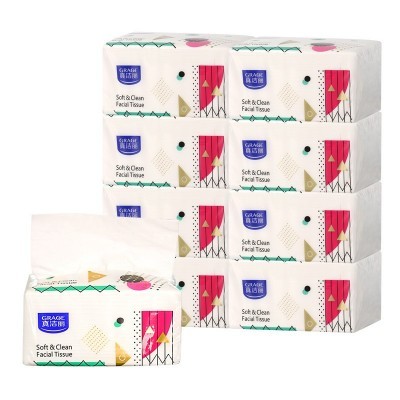 原木抽纸餐巾纸批发纸巾整箱卫生纸家用实惠装纸抽擦手纸8包/提图5