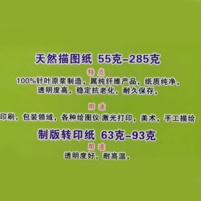 纸驿站直供半透明牛油纸53g-285g硫酸纸绘图纸扉页纸描图包装纸图4