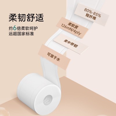 品萱4层加厚卷纸卫生纸27卷实惠装厕纸家用厕所纸巾手纸 大卷筒纸图3