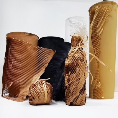 厂家批发蜂巢蜂窝网格牛皮纸包装纸快递物流缓冲平张包装蜂窝纸图2