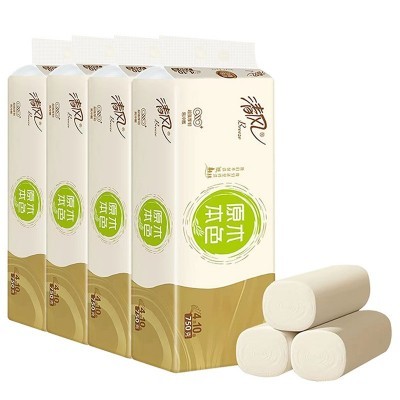 清风无芯卷纸原色卷纸本色纸正品4层加厚工厂店优惠价卷纸厕纸图2