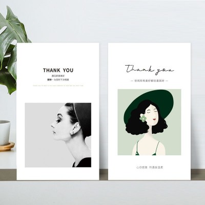 中英文售后定制卡片刮刮卡明信片感谢卡包裹卡定做引流吸粉 卡制作