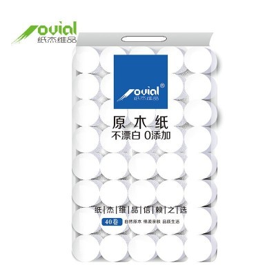 纸杰维品 原生木浆加厚无芯小卷纸卫生纸商用宾馆厕纸40卷/提图2