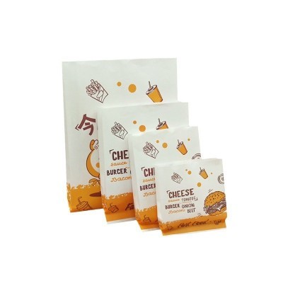 现货一次性防油纸袋摆摊炸鸡小吃袋薯条袋食品级纸袋可印刷图3