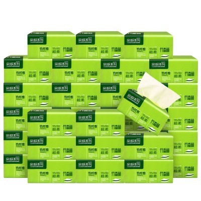 竹森林抽纸竹浆加厚装家用餐巾纸整件批发妇婴适用卫生纸巾面巾图4