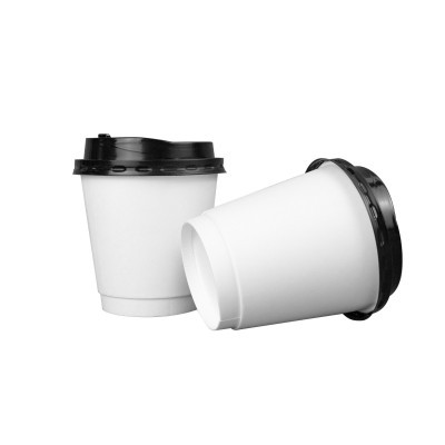 一次性中空加厚纸杯logo定做批发一次性双层外卖打包咖啡纸杯定制图5