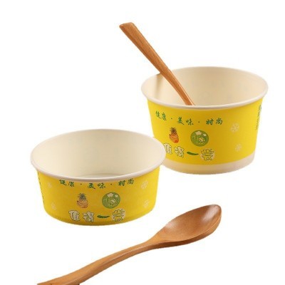 一次性纸碗批发牛皮纸快餐盒打包盒粥杯logo印刷纸碗整 箱批发碗图4