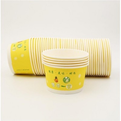 一次性纸碗批发牛皮纸快餐盒打包盒粥杯logo印刷纸碗整 箱批发碗图2