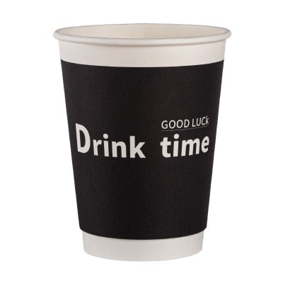 双层隔热咖啡店纸杯中空杯定制打包外带热饮一次性奶茶豆浆杯图4