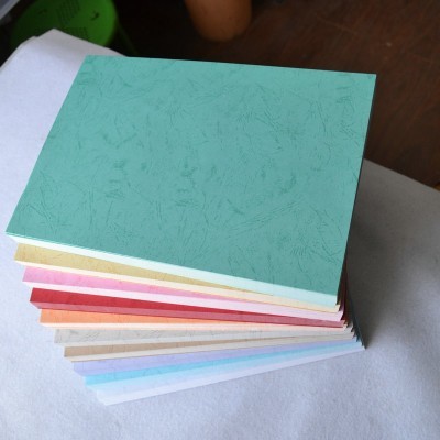 A4彩色平皮纹装订纸180g 彩色卡纸儿童手工DIY折纸胶装装订纸现货图4