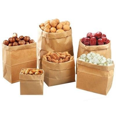 一次性牛皮纸袋外卖打包袋防油食品袋包装烘焙面包冰箱收纳纸袋子图5