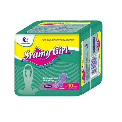 10片装绵柔表面夜用280mm姨妈巾 女生薄款透气防侧漏夜用卫生巾图5