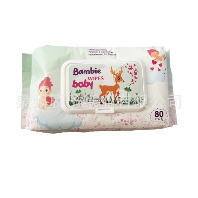 baby wipe婴儿手口湿巾80抽加厚加大儿童宝宝湿纸巾内外贸加工厂图5